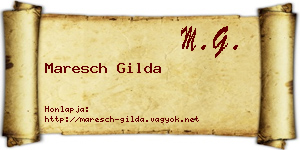Maresch Gilda névjegykártya